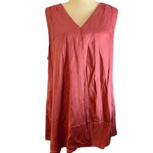 Soft Surroundings 100% Modal Sleeveless Tunic Top, Terracotta Rose, Size XL